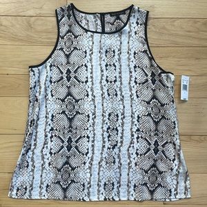 Snake Print Sleeveless Blouse